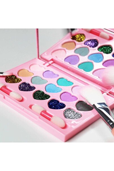 Bloomie's Bloomie Çocuk Güzellik Seti Sürülebilir, Çoklu Makyaj Malzemeleri ve Askılı Peluş Çantalı Stickerlı