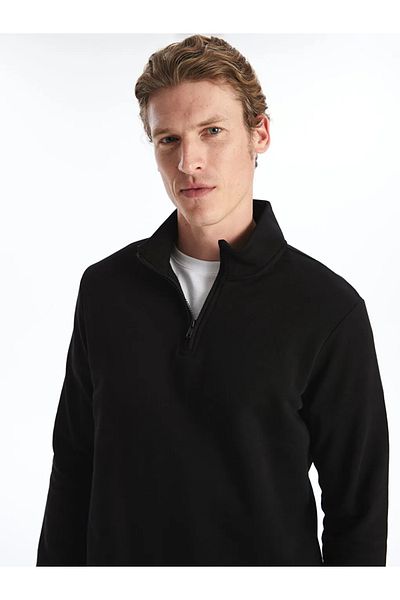 LC Waikiki Stand Collar Long Sleeve Men's Thick Sweatshirt