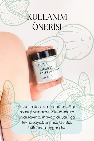 Polente Natural Intense Body Moisturizing Butter with Coconut and Bitter Almond - 100 ml