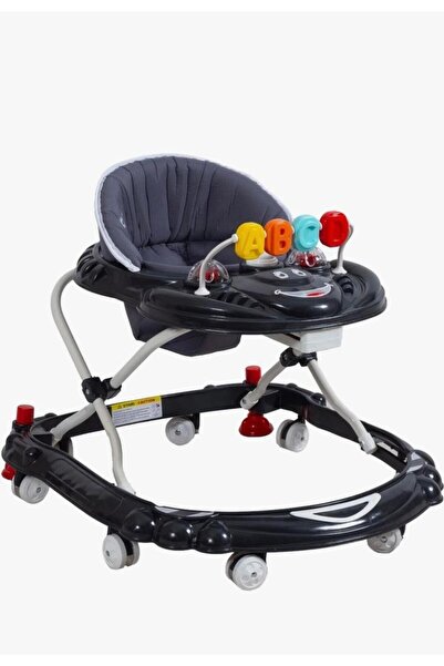 YOGNETIC BabyStep Pro Oyuncaklı Yürüteç | Öğretici ve Eğitici | Stoplu Antrasit Yürüteç