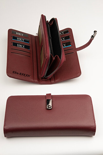 HKY İsme Özel Çok Kullanışlı Büyük Boy Kadın Cüzdan