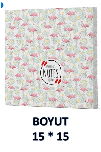 Dokuz Yayınları VIVAGO ART FLAMINGO ΧΑΡΤΙΚΟ ΣΤΑΘΜΕΥΤΙΚΟ ΧΩΡΙΣ ΚΑΡΤΟΝ 15 x 15 CM ΥΦΑΣΜΑΤΙΚΗ ΤΣΑΝΤΑ ΔΩΡΟ ΚΩΔΙΚΟΣ 3