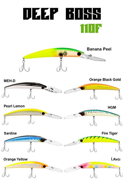 Fujin DeepBoss 110F 11cm 16gr Maket Balık 142 Orange Yellow