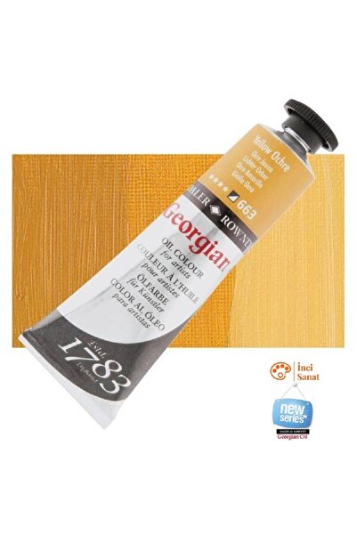 Daler Rowney Georgian N:663 Yellow Ochre Yağlı Boya 38ml Profesyonel Oil Colo...