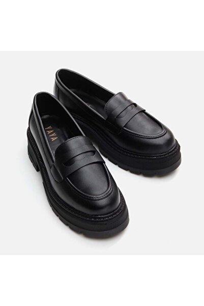 Yaya by Hotiç Siyah Kadın Loafer