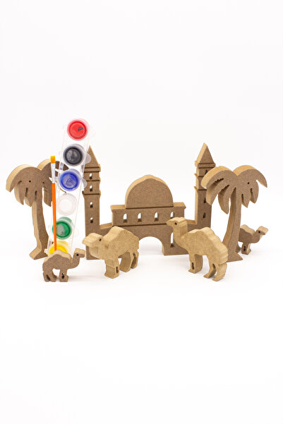 na neşeli ahşap DES 14 Ayasafya Camii 20 Cm, Palmiye Ve Deve Boyama. Ramazan ...