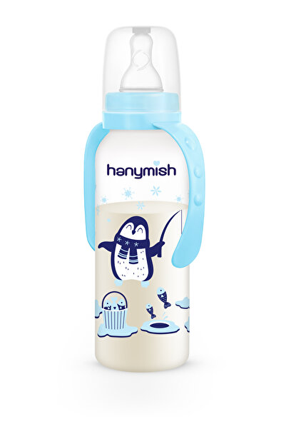 Hanymish Kulplu Pp Biberon 240 ml Mavi