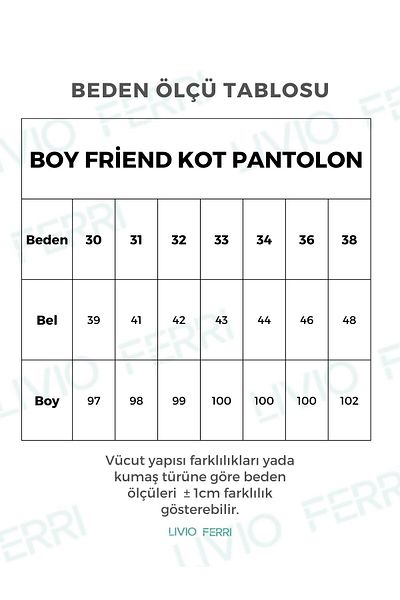 Livio Ferri Ανδρικό τζιν παντελόνι Basic Boyfriend που πλένεται Jean