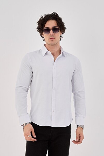 jack carisma Ελαστικό βαμβακερό ανδρικό πουκάμισο με λεπτή εφαρμογή