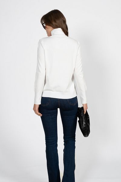 RTD&VLD Women's Full Fisherman White Knitwear Sweater