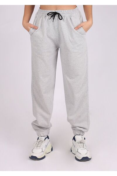 İnciTekstil 2-Piece Unisex Sweatpants with Side Pockets, Cuffs and Waist Elastics