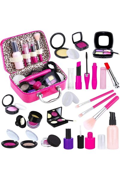 COOYA Pretend Makeup Kit for Girls,Kids Pretend Play Makeup Set for Hoilday,Age 3+(Not Real Makeup)