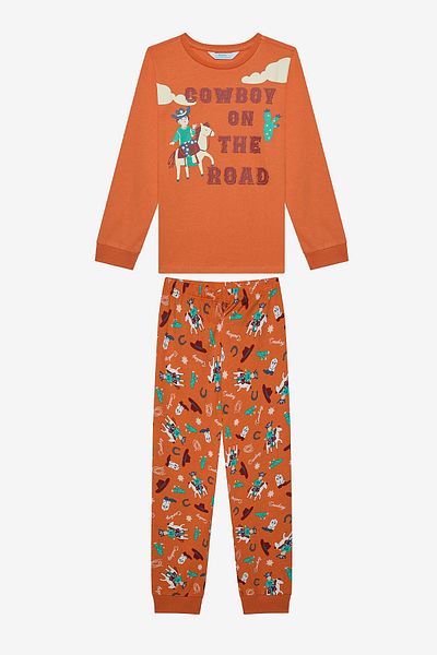 Penti Zweiteiliges, mehrfarbiges Cowboy-Pyjama-Set für Jungen