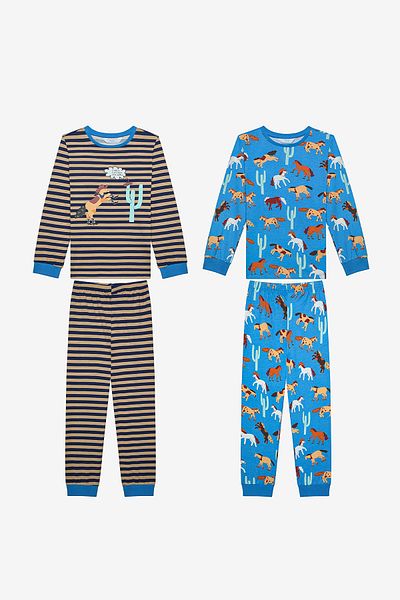 Penti Zweiteiliges mehrfarbiges Pyjama-Set mit Horses-Motiv für Jungen