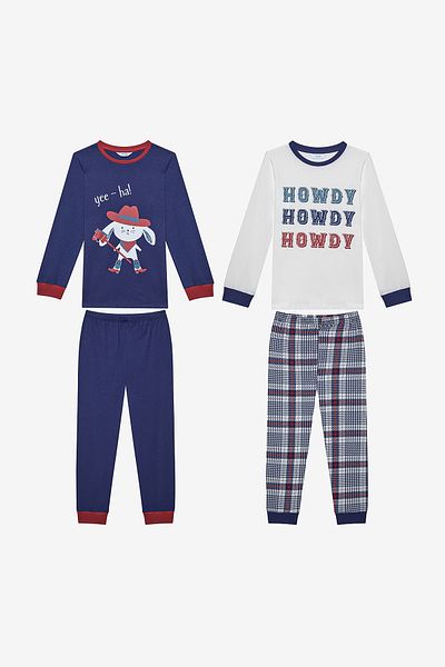Penti Zweiteiliges, mehrfarbiges Howdy-Pyjama-Set für Jungen
