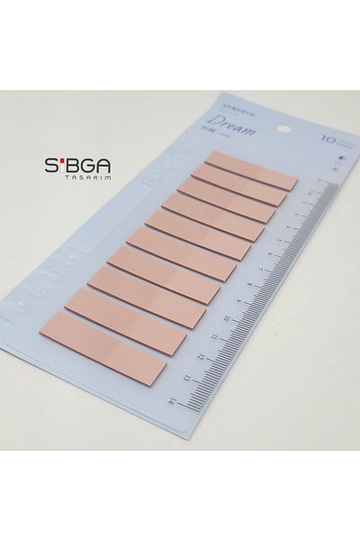 sibga tasarım Colored Transparent Postit - Bookmark, Bookmark Sticker Note Paper