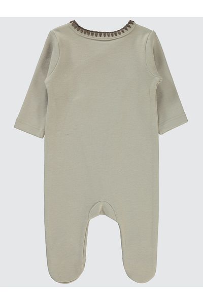 Pierre Cardin Beige Baby Rompers - 3-6 Months with Booties
