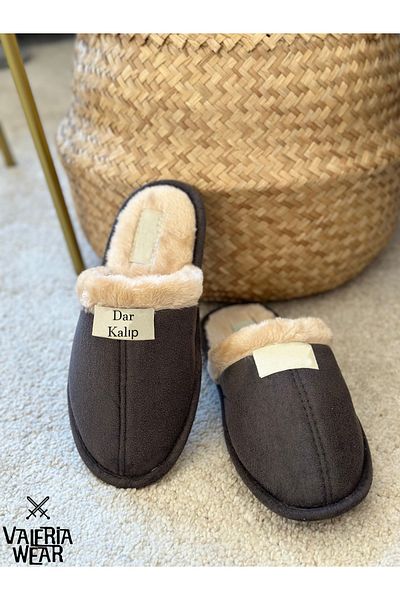 Vwear Unisex Soft and Warm Lined Garden Bundle and Fluffy House Slippers - Narrow Fit