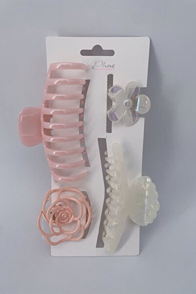 Miniso Çiçek Figürlü Kıskaç Toka Seti (4 adet)