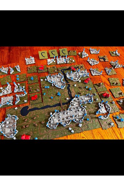 KAMER لعبة Carcassonne Base مع لعبة River Expansion