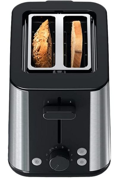 Braun PurShine Toaster, 900 Watts, 8 browning settings, auto shut-off, BPA free, BLACK - HT 1510 BK