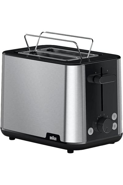 Braun PurShine Toaster, 900 Watts, 8 browning settings, auto shut-off, BPA free, BLACK - HT 1510 BK