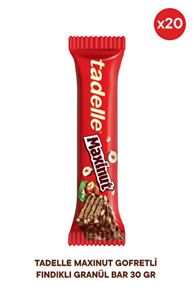 Tadelle MAXINUT GOFRETLİ FINDIKLI GRANÜL BAR 30GR x 20 Adet