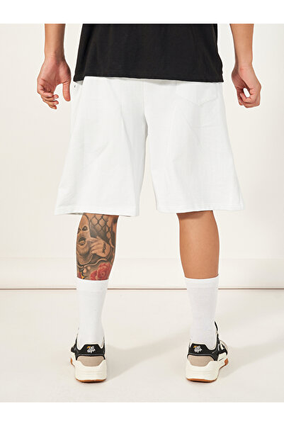 Styli Slogan Embroidery Oversized Shorts