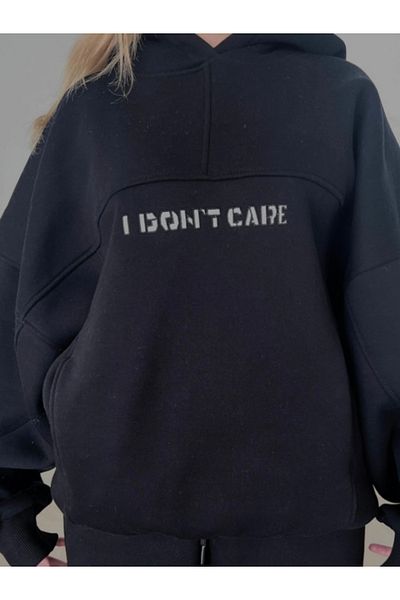 ForOre I DON'T CARE Set de trening cu 3 fire, negru, fără transpirație, cu șardon