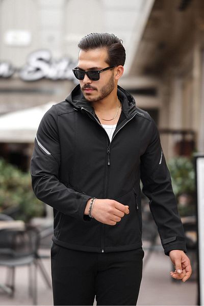 CLASSİCS MEN Ανδρικό μπουφάν Delpino Αδιάβροχο και Ανέμου Θερμικό Softshell-7016