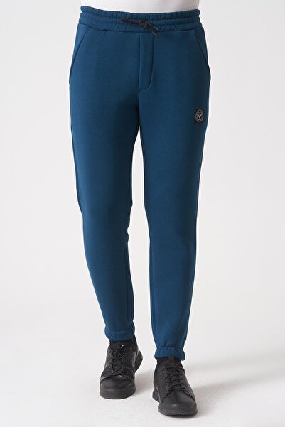 White Stone São Paulo 2424 Pamuklu Likralı Slim Fit Eşofman Altı Mavi