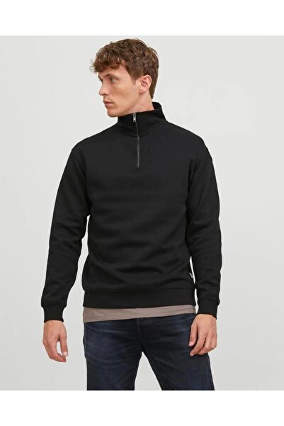 Jack & Jones JACK&JONES 12250747 DIK YAKA YARIM  FERMUARLI SWEAT