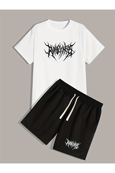 Lider Leather Set de tricou și pantaloni scurți de vară – Combinație sportivă...