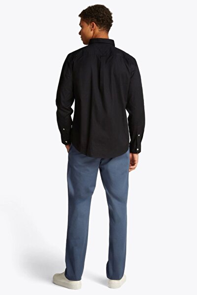 Tommy Hilfiger Core Flex Poplın Solıd Rf Shırt Erkek Siyah Gömlek Mw0mw39988bds