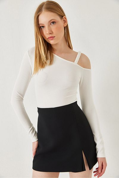 Bianco Lucci Bluză de damă tricotată cu umeri 7216 60261281