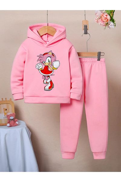 Little Wears Amy Rose Premium 3St Yarn Compact Sweatshirt & Sweatpants Set