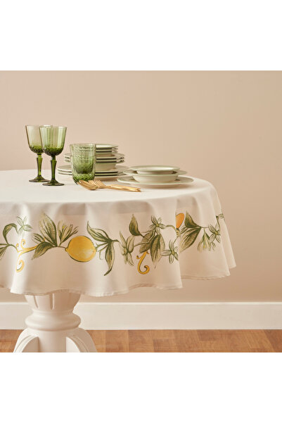 Bella Maison Față de masă Sicilia 100% bumbac verde-galben (150x150 cm)