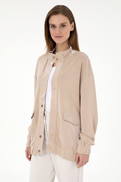 U.S. Polo Assn. Kadın Kum Sweatshirt 50292357-VR085