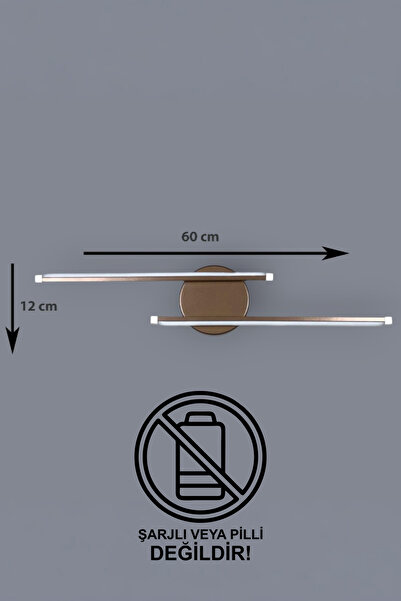 LEGACY Sare Aplik Modern Tasarım Kahverengi Gün Işığı Ledli Banyo - Mutfak - Salon Led Duvar Aplik