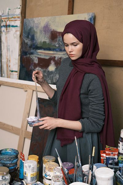 Qef Plum Modal Shawl