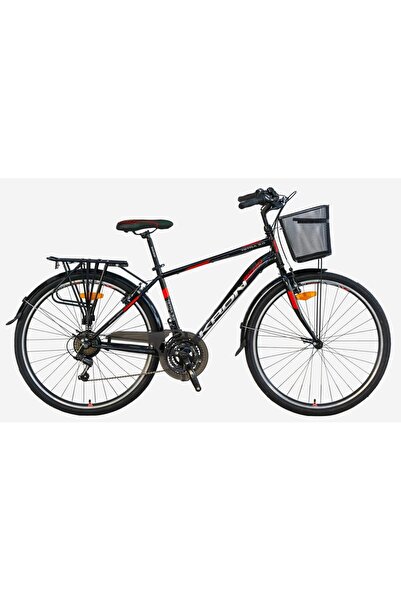 Genel Markalar Tetro Man 3.0 28" Jant Sepetli Şehir Bisikleti 15' Kadro 21 Vites V Fren Siyah Kırmızı