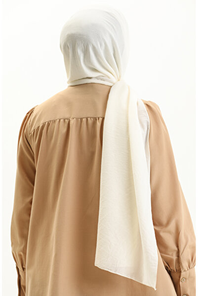 sefamerve Ecru Soft Cotton Shawl - model 2000-38