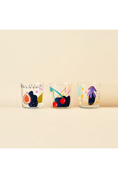 Bella Maison Fruit 3-Pack Soft Drink Cup (380 Cc)