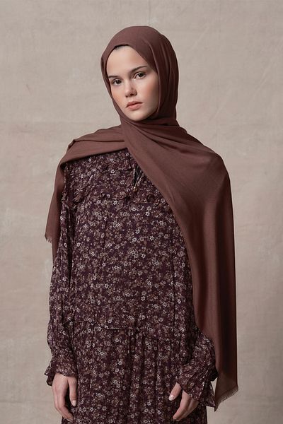 Qef Coffee Color Modal Shawl