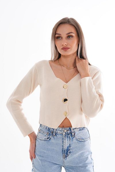 ŞİMAL Dámský pletený kardigan Mertal Button Detailed Knitwear 245354   -
