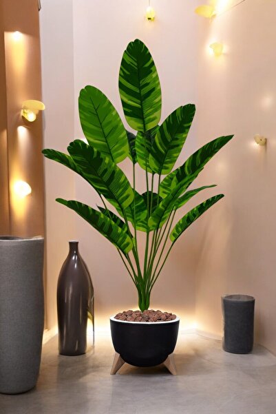 SY Vista Yapay Starliçe - Starliçe  18 Yaprak Ayaklı Siyah Saksı 90 cm