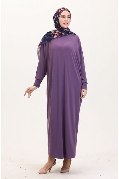 sefamerve 2000–25 Helllila, Fledermausärmel, lockeres Kleid