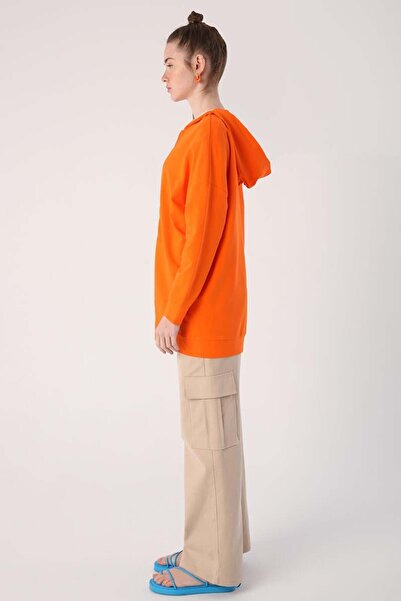 ALLDAY Orange-Zip Sweat Cardigan