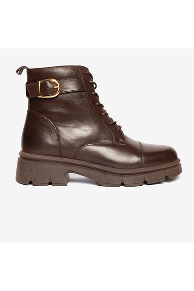 Greyder 59173 Καφέ Γνήσιο Δερμάτινο Urban Casual Γυναικείες Μπότες