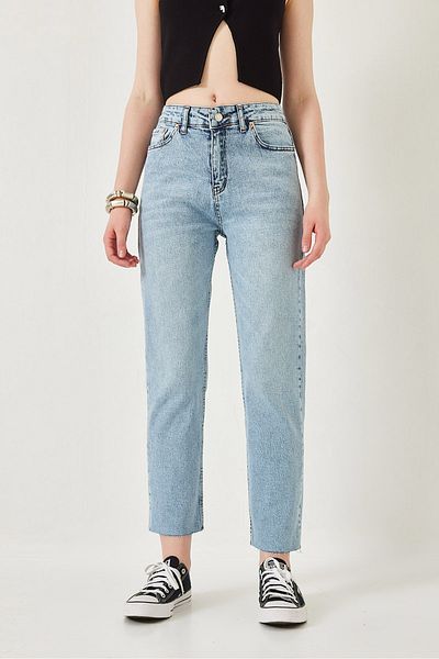Bianco Lucci Pantaloni mom tăiați cu laser pentru femei 5123 60261292